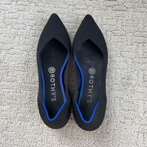 Rothy’s The Point Black Flats Knit 7.5